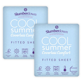 Slumberdown Cool Summer PCM Fitted Bedsheet 2 Pack