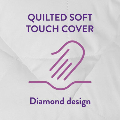 Slumberdown Cosy Nights Pillow Protector Soft Touch Cover Envelope Closure Machine Washable, 2 Pack