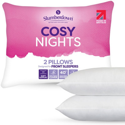 Slumberdown Cosy Nights Pillow, Soft Support, 2 Pack DIY at B&Q