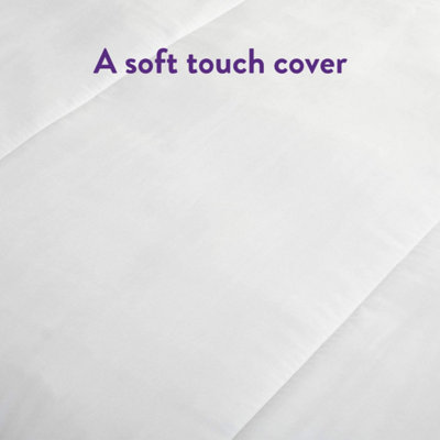 Slumberdown Cosy Nights Pillows 4 Pack Soft Support Front Sleeper Pillows for Neck Pain Relief Comfortable 48x74cm
