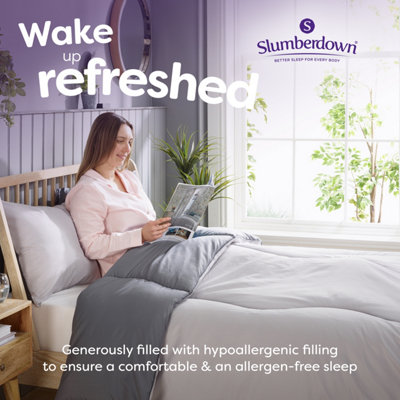 Slumberdown Coverless Comfort Embossed Waffle Duvet, 4.5 Tog, Double