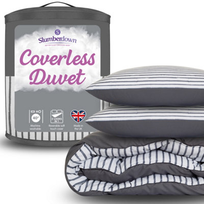 Slumberdown Coverless Duvet Double 10.5 Tog 2n1 Design Matching Pillow