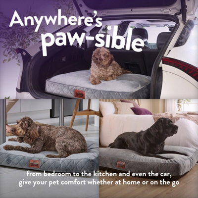 Slumberdown Dog Bed X Large Washable Raised Anti Anxiety Cat Dog Bed Orthopaedic Dog Crate Mattress