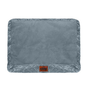 Slumberdown Extra Large Dog Bed Zipped Removable & Washable Microfleece Velour Replacement/Spare Cover with Anti Slip Bottom Grey
