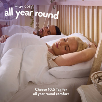 Slumberdown Feels Like Down Duvet 13.5 Tog King Winter Duvet With 2 Pillows