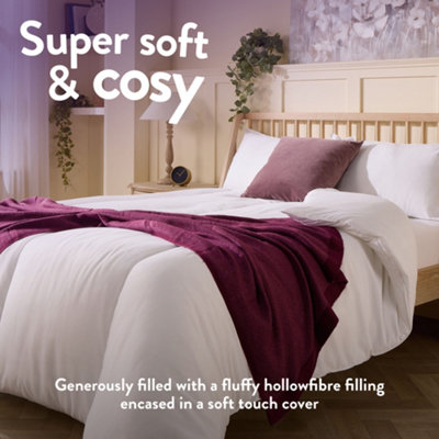 Slumberdown Feels Like Down Duvet 13.5 Tog King Winter Duvet With 2 Pillows