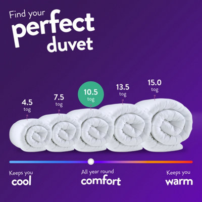 Slumberdown Feels Like Down Duvet 13.5 Tog King Winter Duvet With 2 Pillows