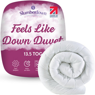 Slumberdown Feels Like Down King Duvet 13.5 Tog Quilt Ideal for Winter Machine Washable 225x220cm