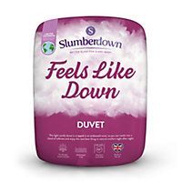 Slumberdown Feels Like Down King Duvet 15 Tog All Year Round Quilt Ideal for Summer & Winter Machine Washable 225x220cm