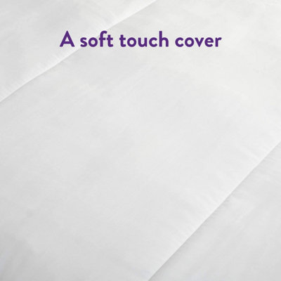 Slumberdown Feels Like Down Single Duvet 15 Tog All Year Round Quilt Ideal for Summer & Winter Machine Washable 135x200cm