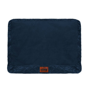 Slumberdown Large Dog Bed Zipped Removable & Washable Microfleece Velour Replacement/Spare Cover with Anti Slip Bottom Blue