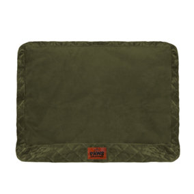 Slumberdown Large Dog Bed Zipped Removable & Washable Microfleece Velour Replacement/Spare Cover with Anti Slip Bottom Green