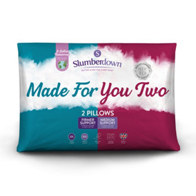 Slumberdown Made For You Two Pillow, Medium/Firm Support, 2 Pack