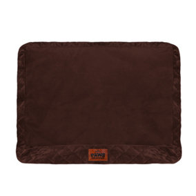 Slumberdown Medium Dog Bed Zipped Removable & Washable Microfleece Velour Replacement/Spare Cover with Anti Slip Bottom Brown