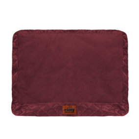 Slumberdown Medium Dog Bed Zipped Removable & Washable Microfleece Velour Replacement/Spare Cover with Anti Slip Bottom Burgandy