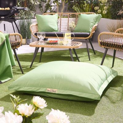 Slumberdown Outdoor Floor Cushion Waterproof Extra Large Durable Floor Cushions for Garden Campervan Camping 102x105cm