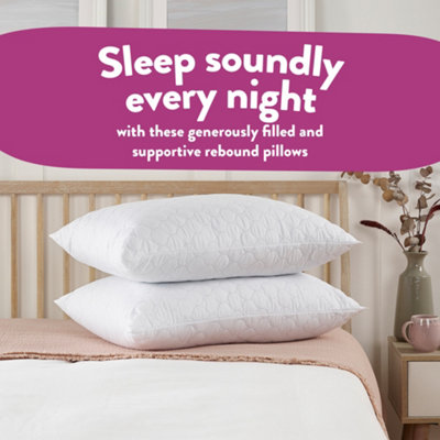 Slumberdown Sleep Soundly Rebound Pillow, Firm Support, 4 Pack