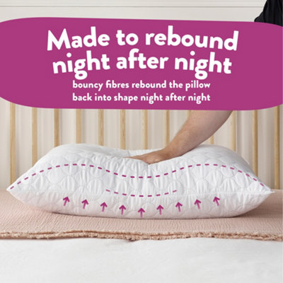 Slumberdown Sleep Soundly Rebound Pillow, Firm Support, 4 Pack