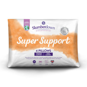 Slumberdown Super Support Firm Support Pillow 4 Pack