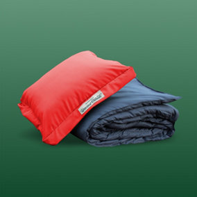 Slumberdown Unwind Outside Outdoor Heavy Duty Waterproof Cover 2 in 1 Blanket Cushion, Burnt Orange