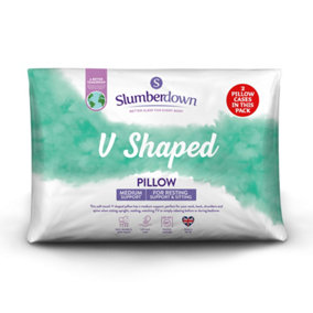 Slumberdown V Shape Pregnancy Pillow 1 Pack - Medium Support with 1 Pillowcase Orthopaedic 35x84cm