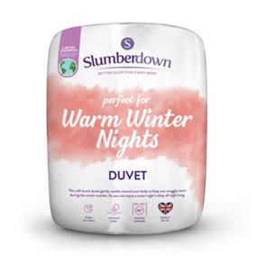 Slumberdown Warm Winter Nights Double Duvet 13.5 Tog Extra Warm & Thick Quilt Cold Chilly Nights Soft Touch Cover Washable