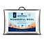 Slumberdown Wonderful Wool Pillow 2 Pack Medium Support Back Sleeper 100% British Wool Soft Cotton Cover 48x74cm