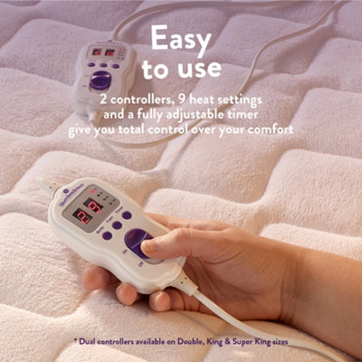 Dual control double 2025 electric blanket with timer