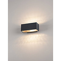 SLV Box, Anthracite, Outdoor Wall Light, Up Down Light, Box-Shaped, R7s Lamp Holder