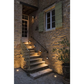 SLV Downunder Out, Anthracite, Outdoor Wall Light, Round, Warm White LED