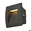 SLV Downunder Out LED Small, Anthracite, Outdoor Wall Light, Recessed, Warm White LED