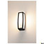 SLV Meridian Box, Anthracite, Frosted Polycarbonate Sides, Outdoor Wall Light, 38cm, E27 Lamp Holder