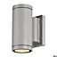 SLV Myra, Silver-Grey, Outdoor Wall Light, Up Down Light, GU10 Lamp Holder