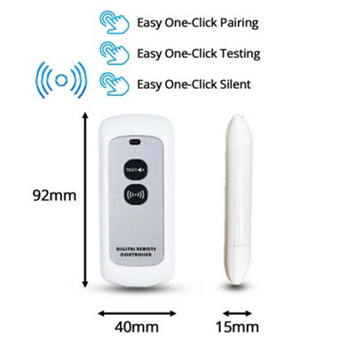 SM-22RCI Wireless Remote Control for SM Series Alarm Testing and Hush