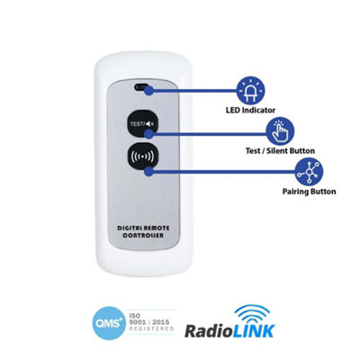SM-22RCI Wireless Remote Control for SM Series Alarm Testing and Hush