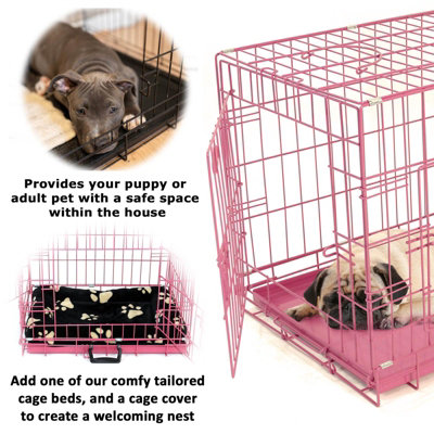 Pink store puppy cage