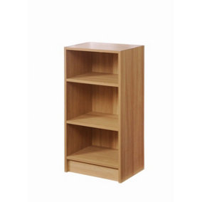 Small 3 Tier Cube Bookcase Display Shelving Storage Unit Wood Furniture Oak