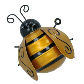 Small 3D Metal Bumblebee Wall Art Home Garden Decor Ornament Gift