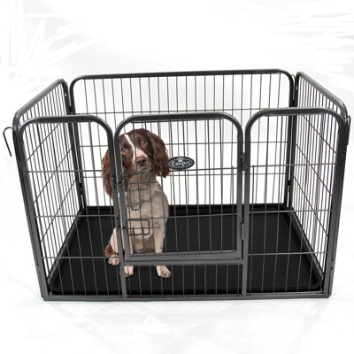 Small 4 Panel Heavy Duty Pet Playpen Cage - 7