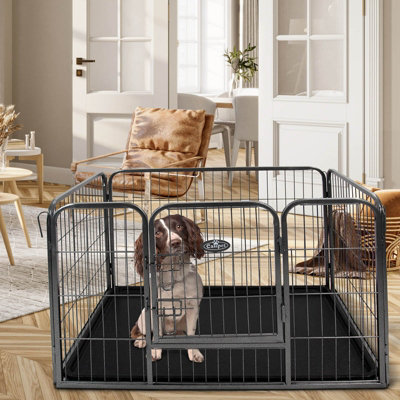 Small 4 Panel Heavy Duty Pet Playpen Cage - 8