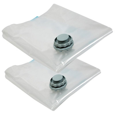 Small 50cmx70cm (Pack of 3) Vacuum Compression Zipper Storage Bags With Airtight Valve