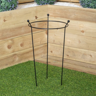 Small 60cm x 35cm Heavy Duty Black Steel Herbaceous Garden Plant ...