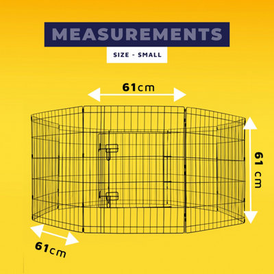 Small - 8 Panel Dog Playpen with Door