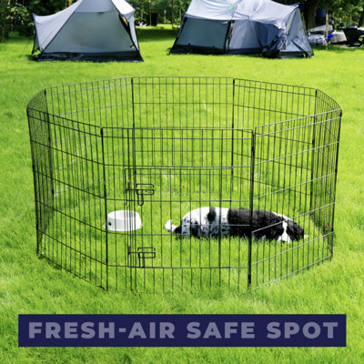 Small - 8 Panel Dog Playpen with Door - 6