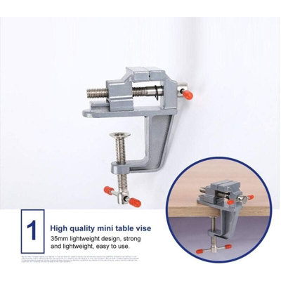 thumbnail image 2 of IIT Mini Table Bench Vise – 1.5 Inch Jaw – Aluminum – For Hobby, Jewelry, DIY 2 of 6