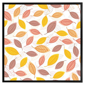 Small autumn leaves (Picutre Frame) / 16x16" / Brown