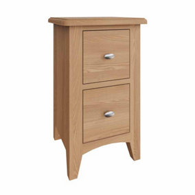 Small Bedside Cabinet - Pine/MDF - L35 x W32 x H58 cm - Light Oak