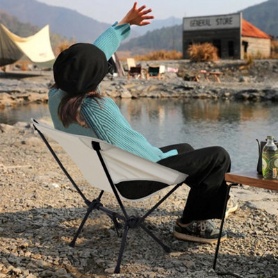 Small Beige Leisure Outdoor Portable Backrest Without Net Folding ...