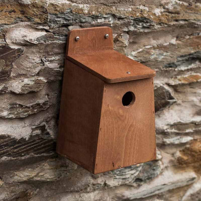 Small Bird Nest Box with 28mm Hole - Plywood - L17 x W16 x H26 cm