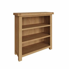 Small Bookcase - Pine/Plywood/MDF - L90 x W30 x H90 cm - Medium Oak